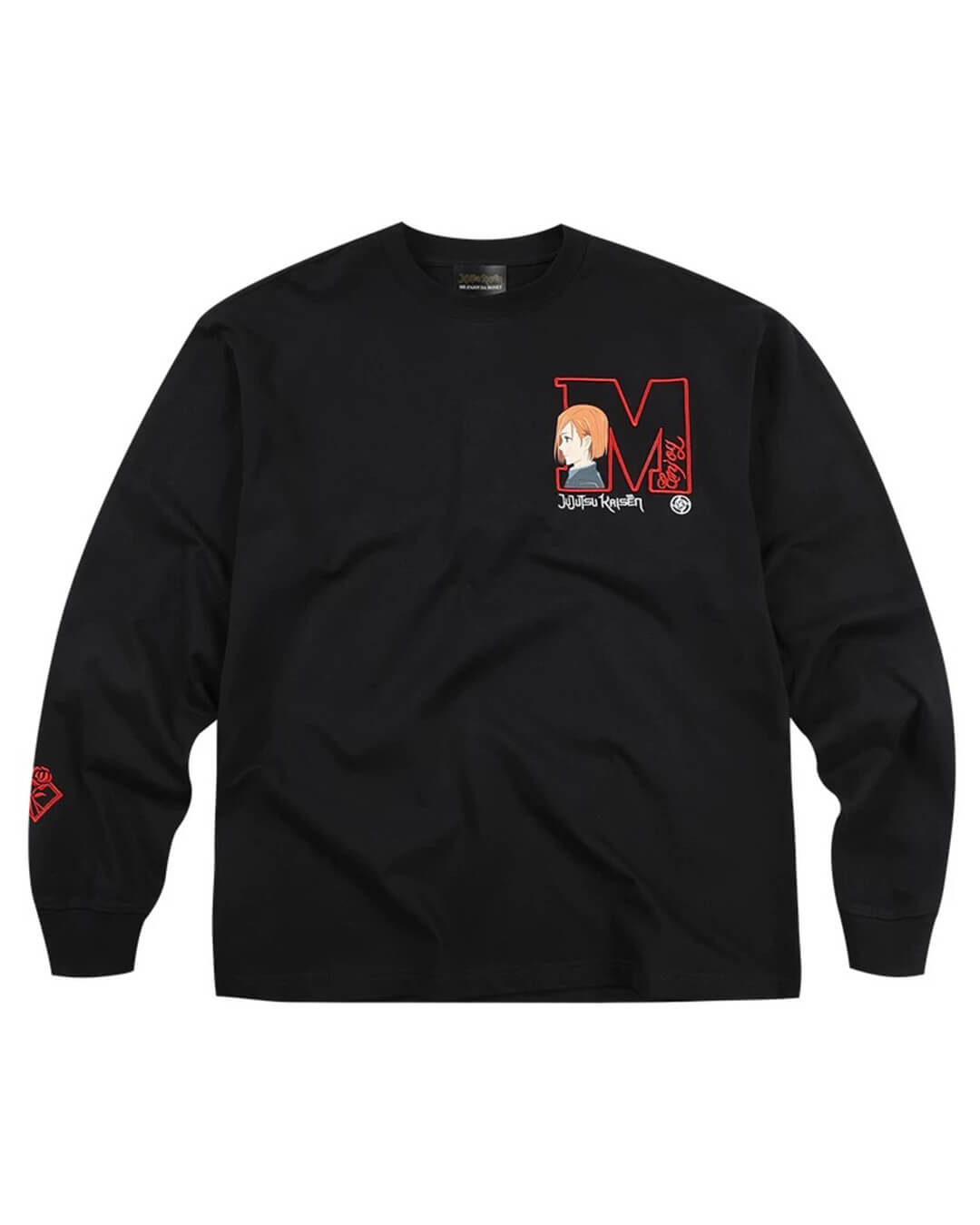 MEDM × Jujutsu Kaisen Big M Logo Character Print Embroidered Long Sleeve Tee