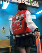 MEDM × Jujutsu Kaisen Character Patch Varsity Jacket