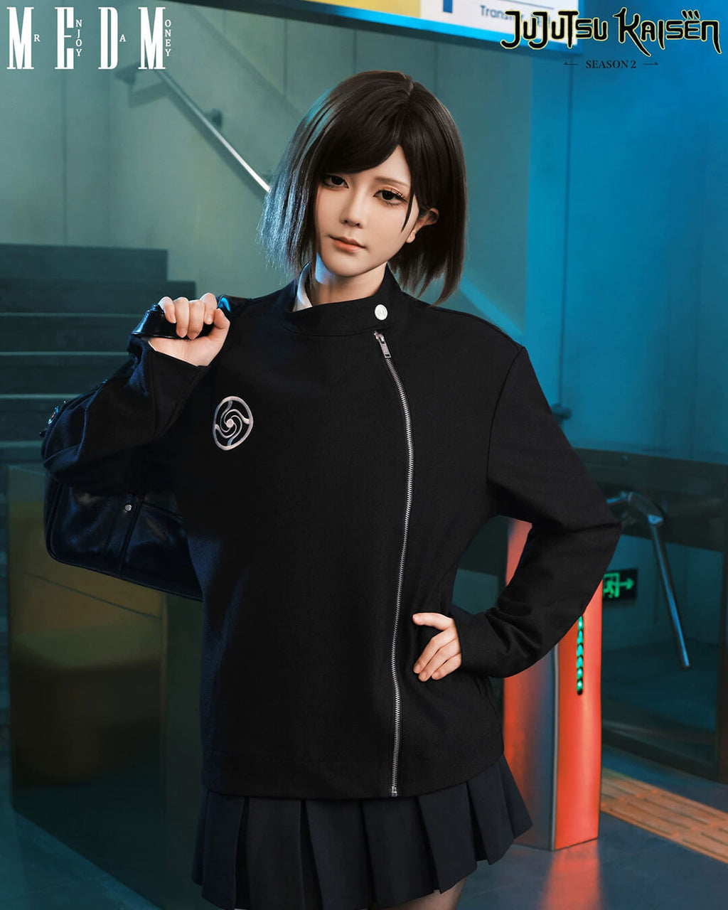 MEDM × Jujutsu Kaisen Diagonal Zipper School Uniform Jacket