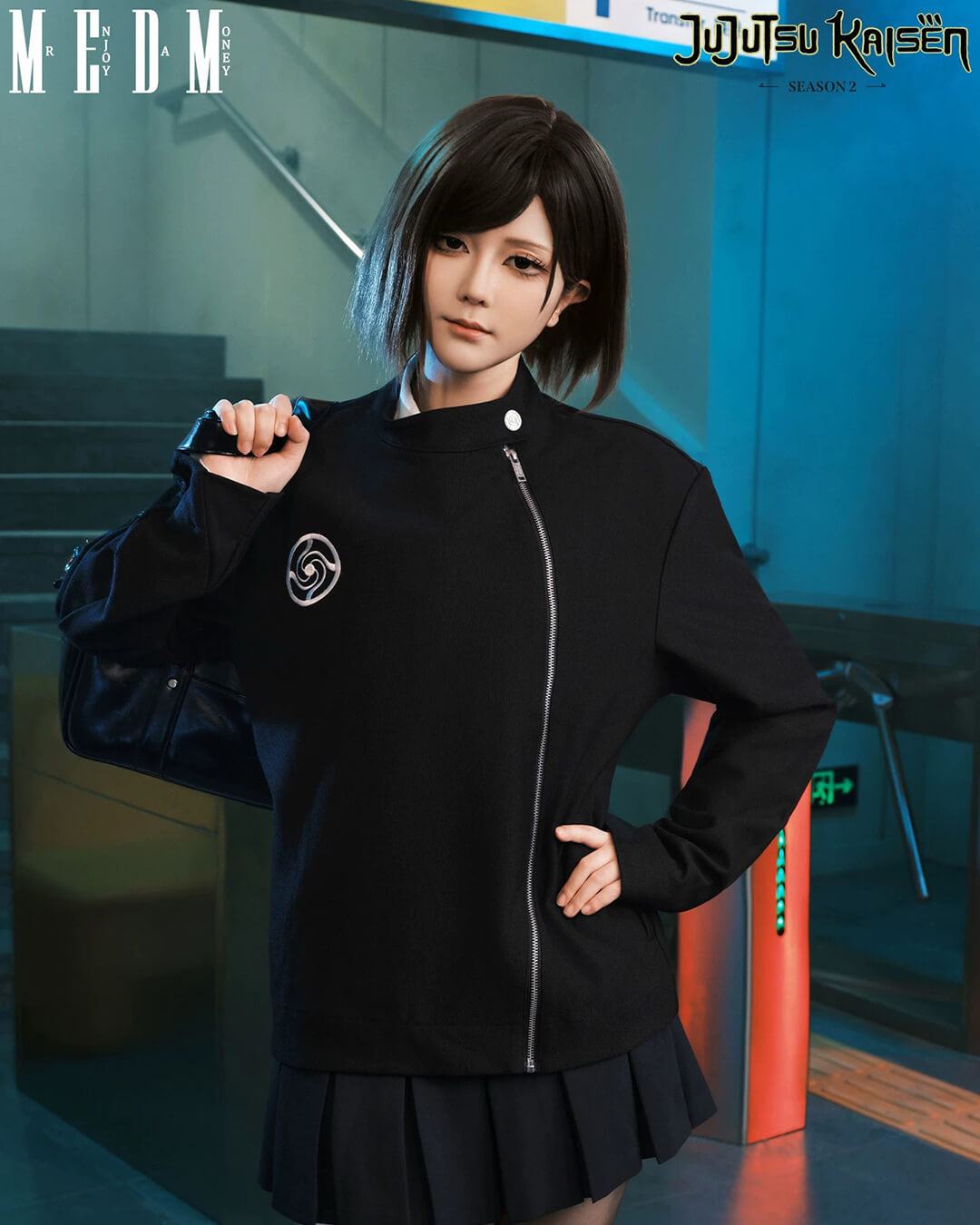 MEDM × Jujutsu Kaisen Diagonal Zipper School Uniform Jacket