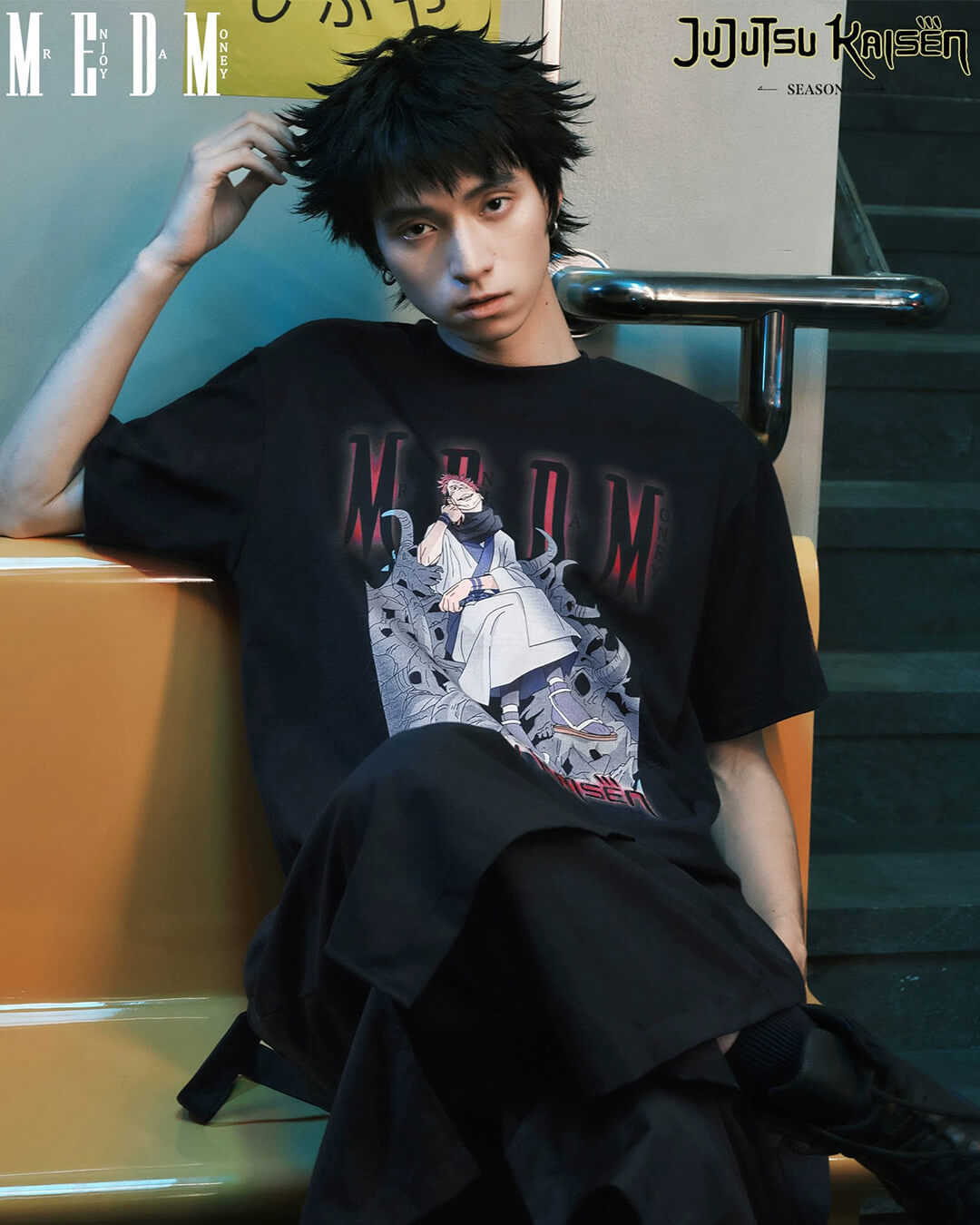 MEDM × Jujutsu Kaisen Ryomen Sukuna Print Embroidered Tee
