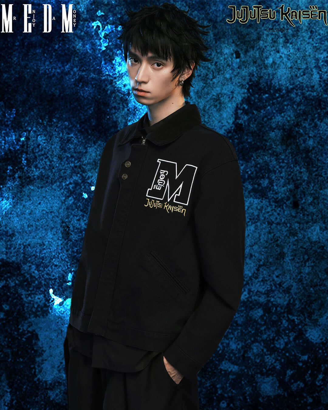 MEDM × Jujutsu Kaisen Suguru Geto Print Patch Embroidered Detroit Jacket
