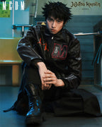 MEDM × Jujutsu Kaisen Sukuna Patch PU Leather Jacket