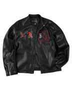 MEDM × Jujutsu Kaisen Sukuna Patch PU Leather Jacket
