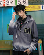 MEDM × Jujutsu Kaisen Washed Character Print Embroidered Zip Up Hoodie