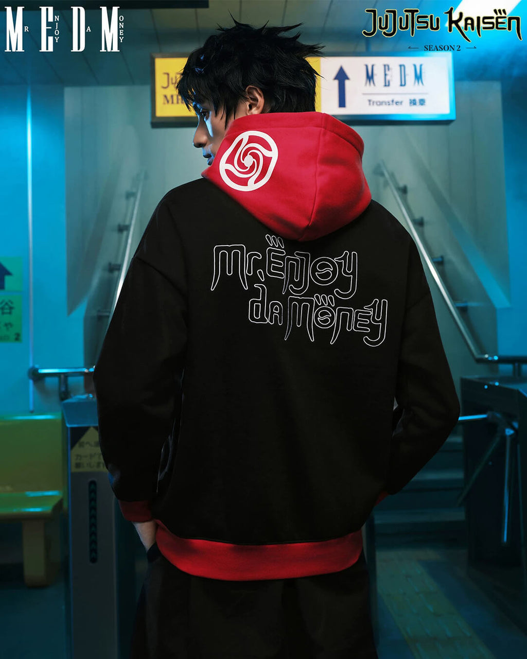 MEDM × Jujutsu Kaisen Yuji Itadori Colorblock Hoodie