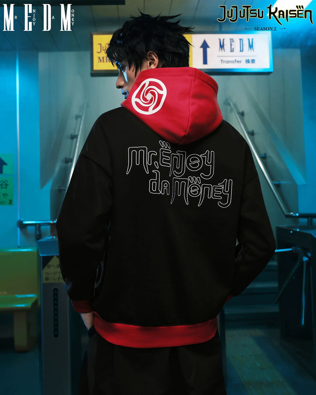 MEDM × Jujutsu Kaisen Yuji Itadori Colorblock Hoodie