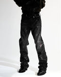Night Lab All Over Sequined Distressed Jeans