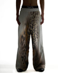 Night Lab Leopard Print Double Waistband Sweatpants