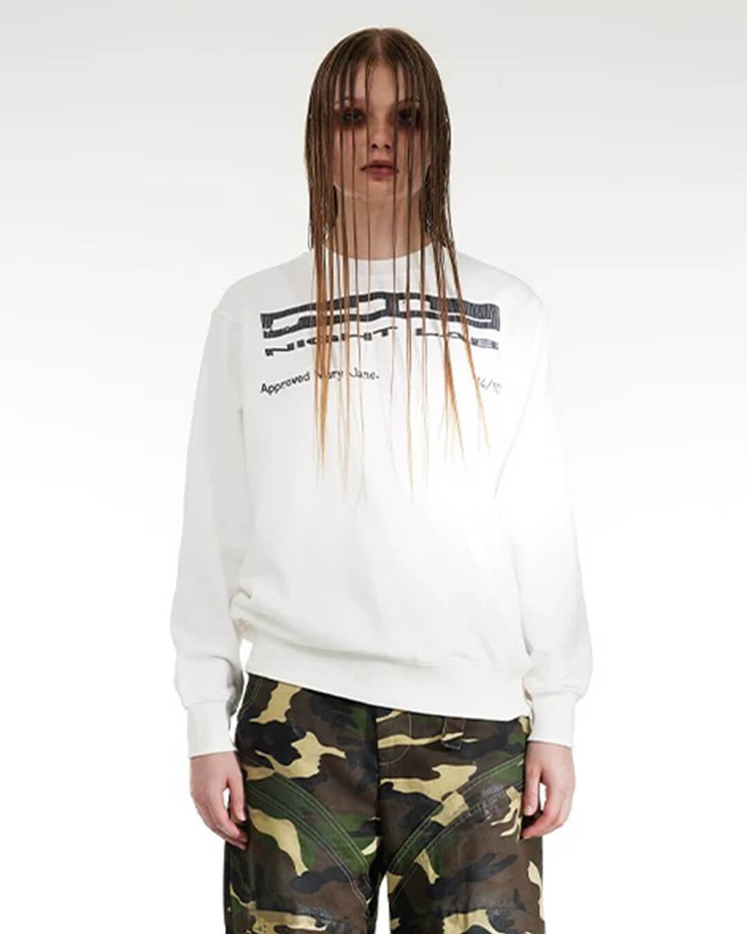 Night Lab NL Crack Print Sweatshirt