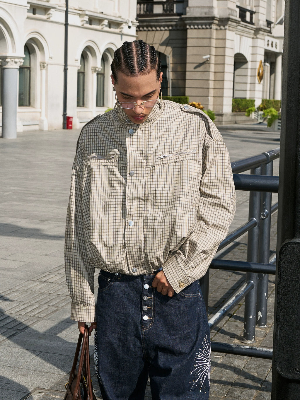 STEEPC Plaid Short Jacket