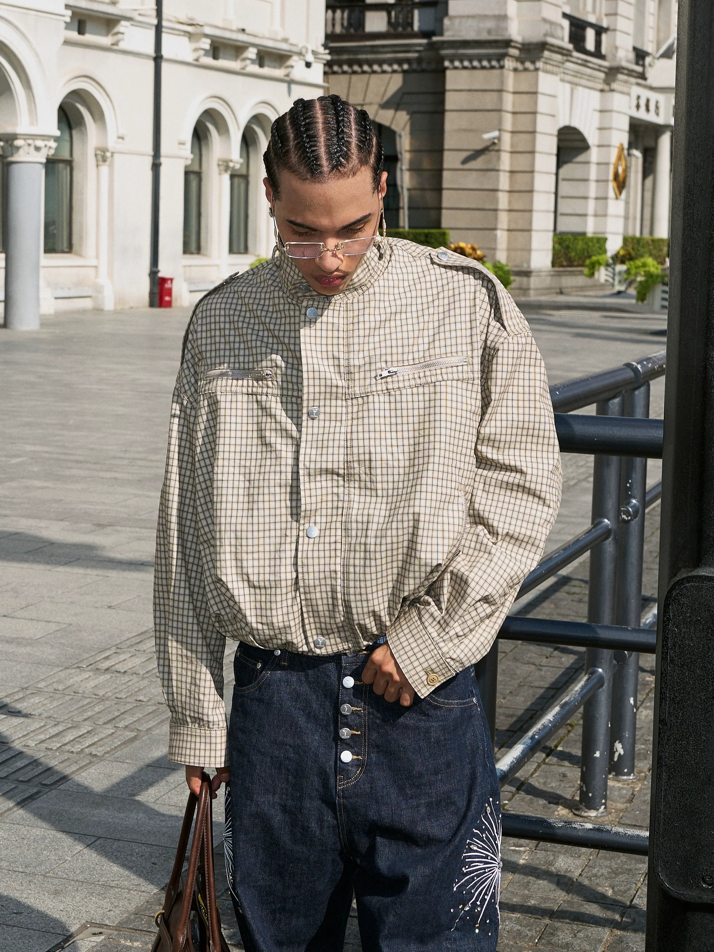 STEEPC Plaid Short Jacket