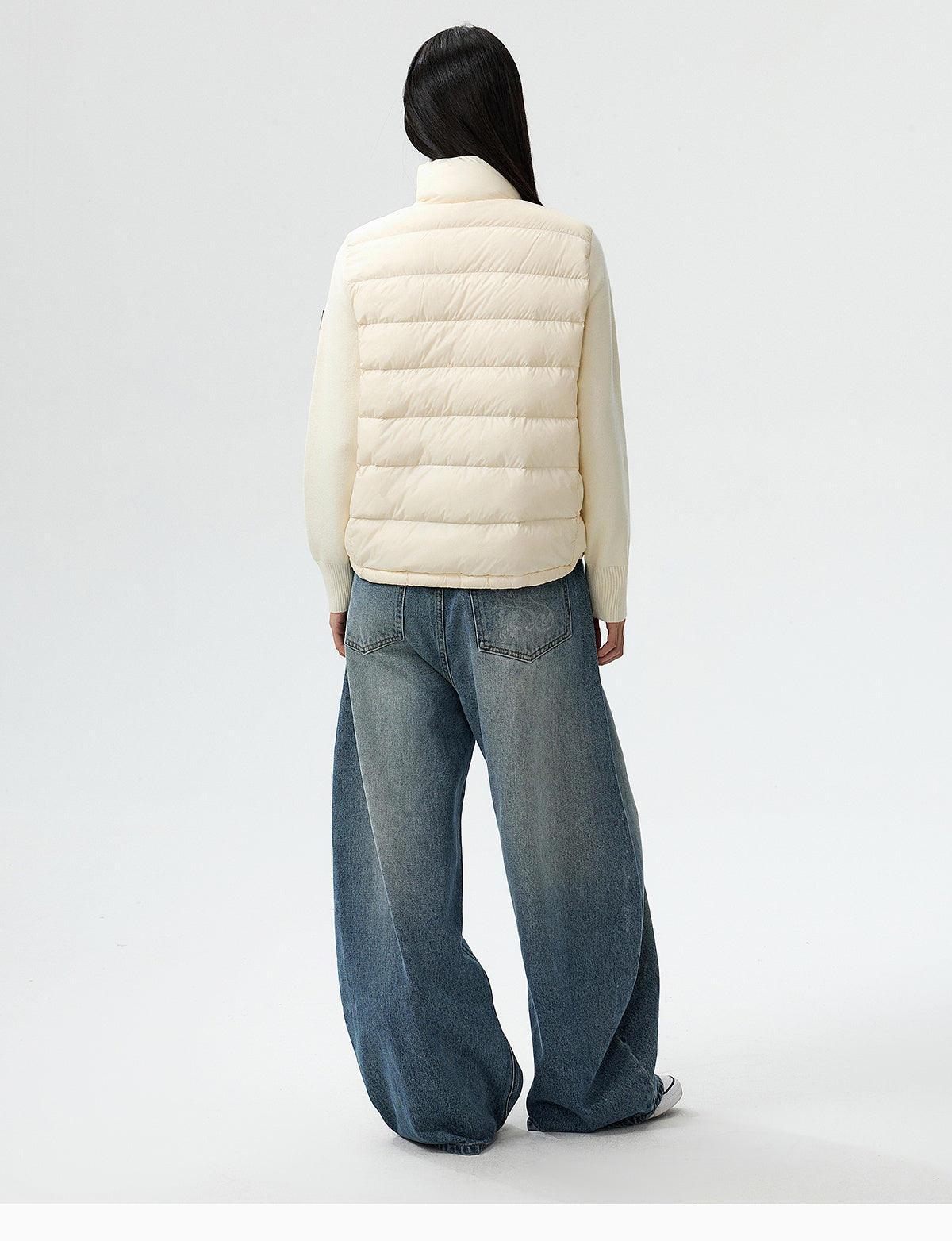 MEDM Shoulder Patchwork Lightweight Down Jacket