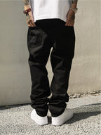 S45 Embroidered Basic Washed Jeans