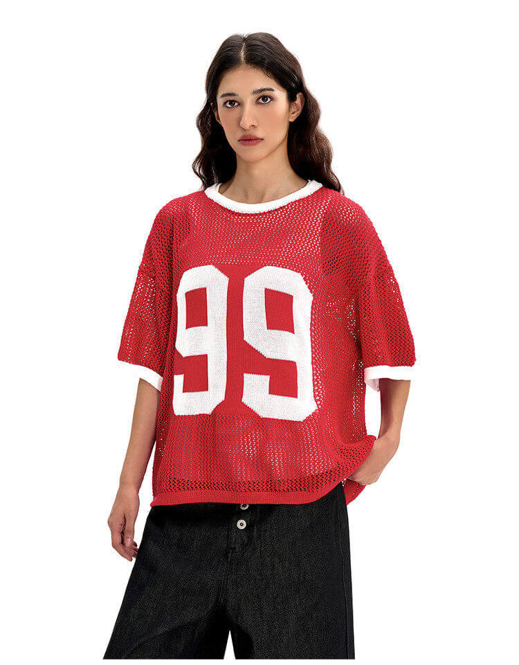 F3F Select 99 Numbering Mesh Knit Short Sleeve Jersey
