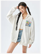 MEDM Big M Plush Wire Frame Zip Up Hoodie