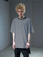 VENTUREK Striped Side Zipper Tee