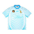 Small Town Kid Twisted Plaid Patchwork Polo Jersey