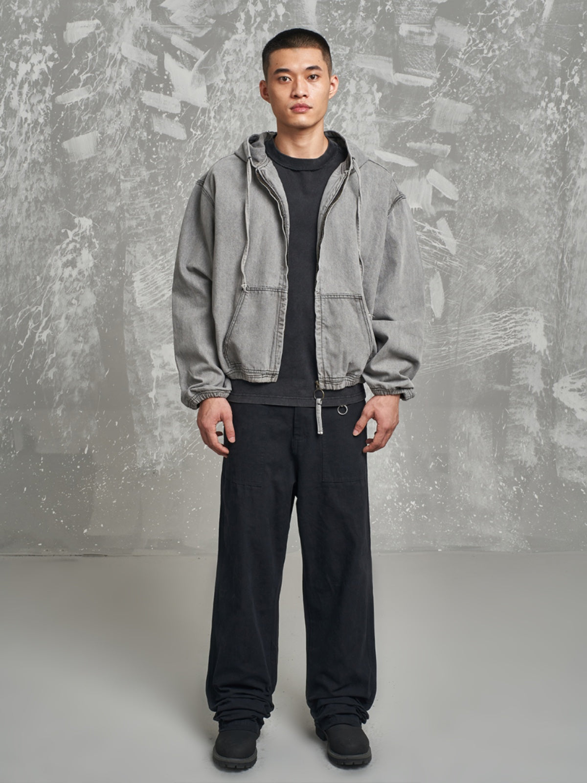 F3F Select Heavy Washed Hooded Work Jacket