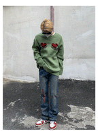 Skeleton Hands Heart Knit Sweater