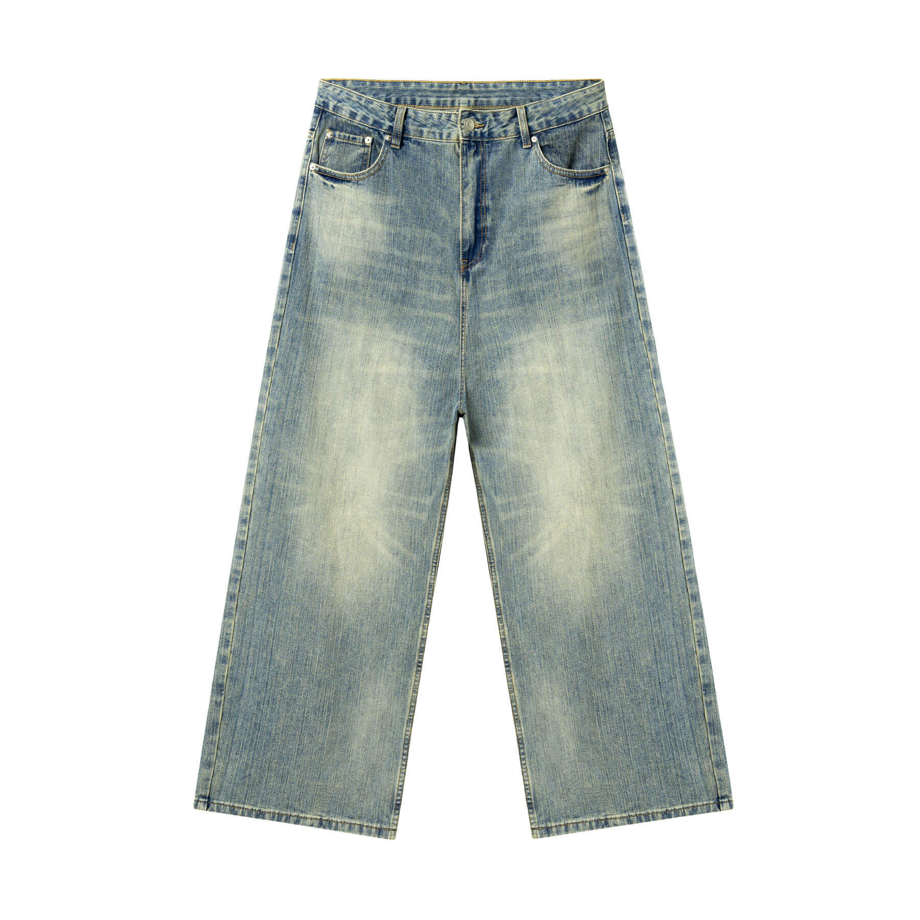 JHYQ Vintage Washed Distressed Jeans