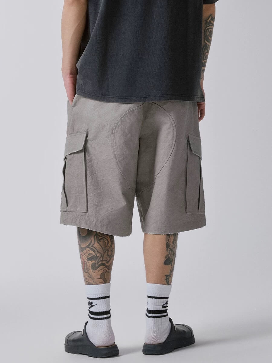 F2CE Cargo Pocket Distressed Baggy Shorts