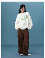 MEDM Blue Sky & Small Grass Embroidered Logo Sweatshirt