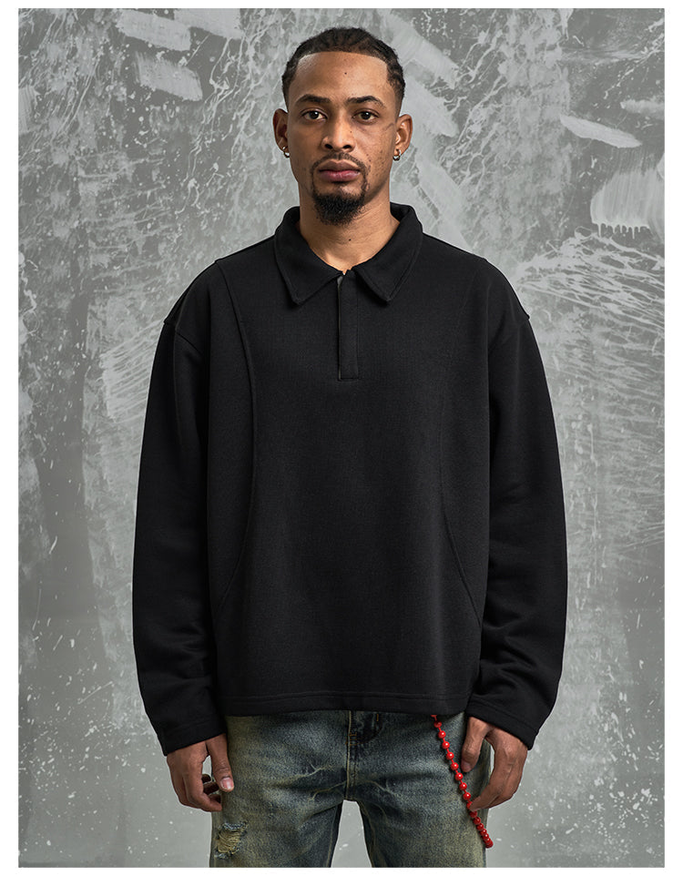 F3F Select Deconstructed Long Sleeve Polo sweatshirt