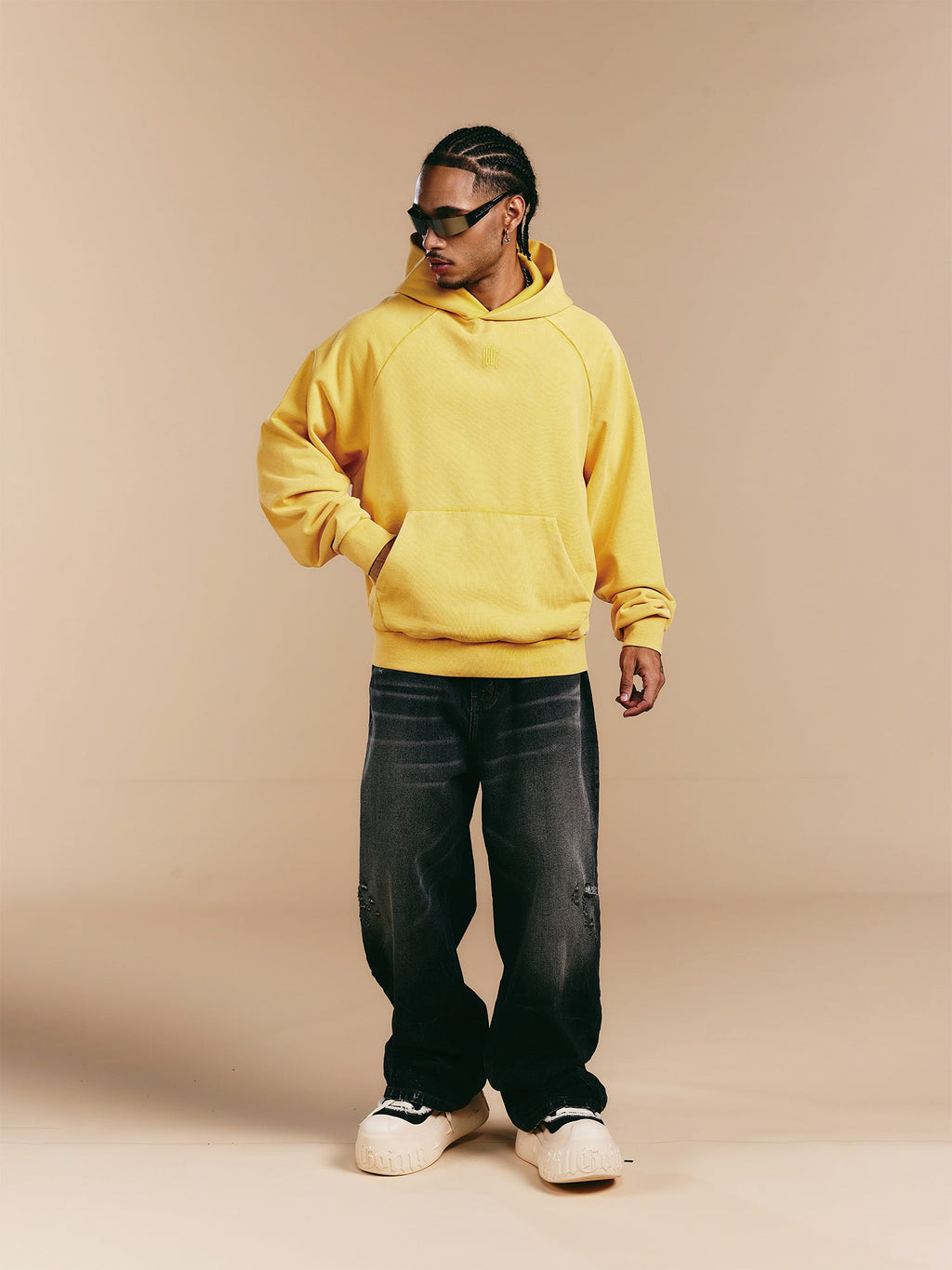 1807 Washed Fade Foam Print Hoodie