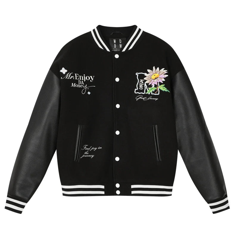 MEDM Daisy Floral Varsity Jacket