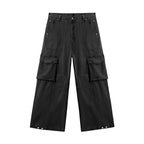 JHYQ Vintage Washed Multi Pocket Cargo Work Pants