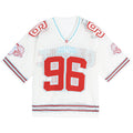 Small Town Kid Mesh Knit V Neck Rugby Jersey