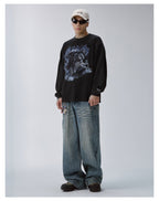 F2CE Washed Dark Print Long Sleeve Tee
