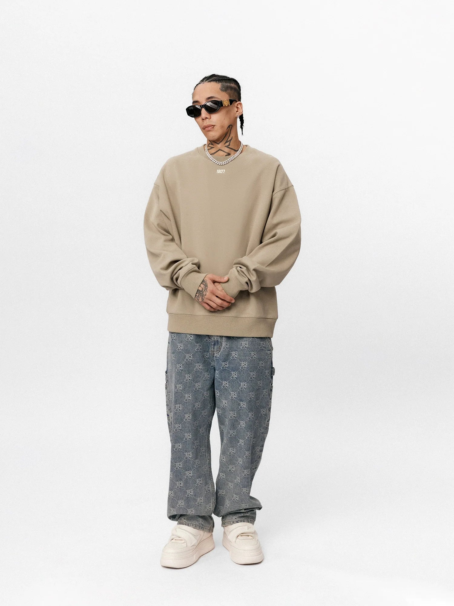 1807 Basic Logo Printed Sweatshirt