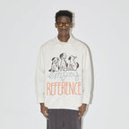 EMPTY REFERENCE Cartoon Puppy LOGO Print Long Sleeved Shirt