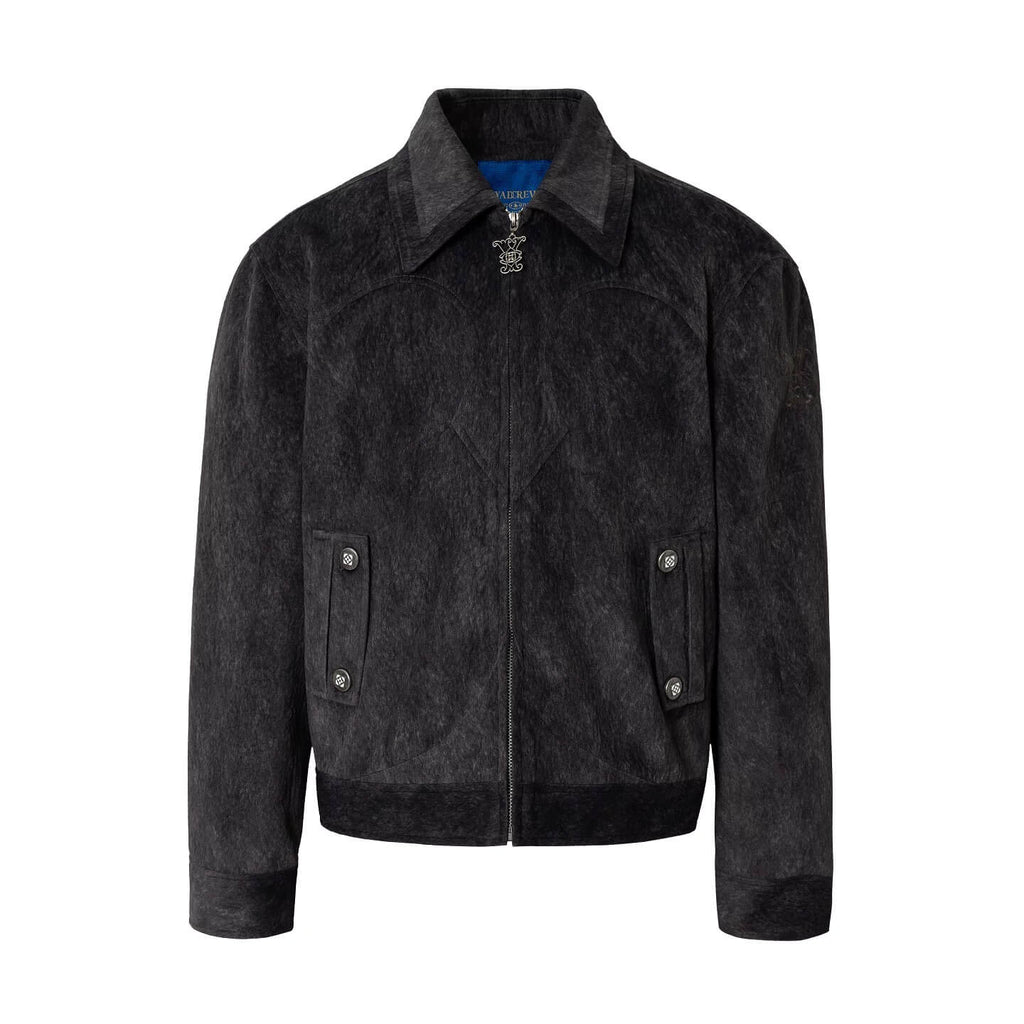 YADcrew Faux Horsehair Racing Jacket