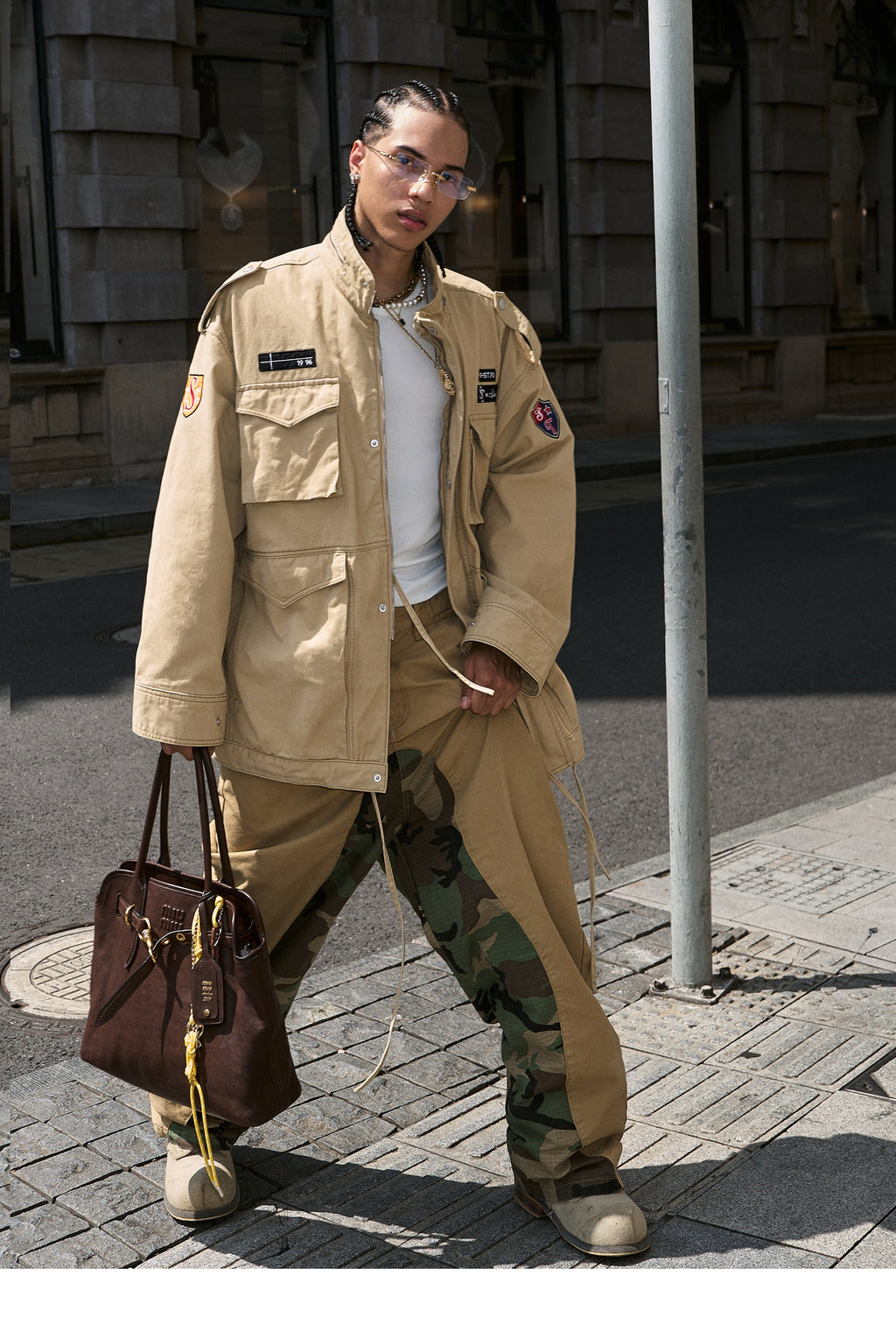 STEEPC Khaki Patch Embroidery M-65 Field Jacket