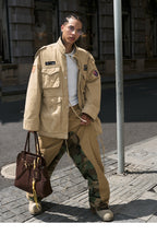 STEEPC Khaki Patch Embroidery M-65 Field Jacket