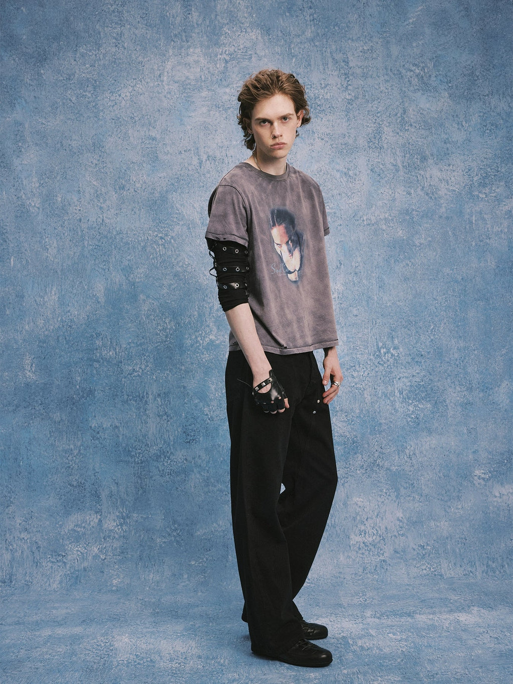SOD Co. Artwork Print Distressed Washed Tee