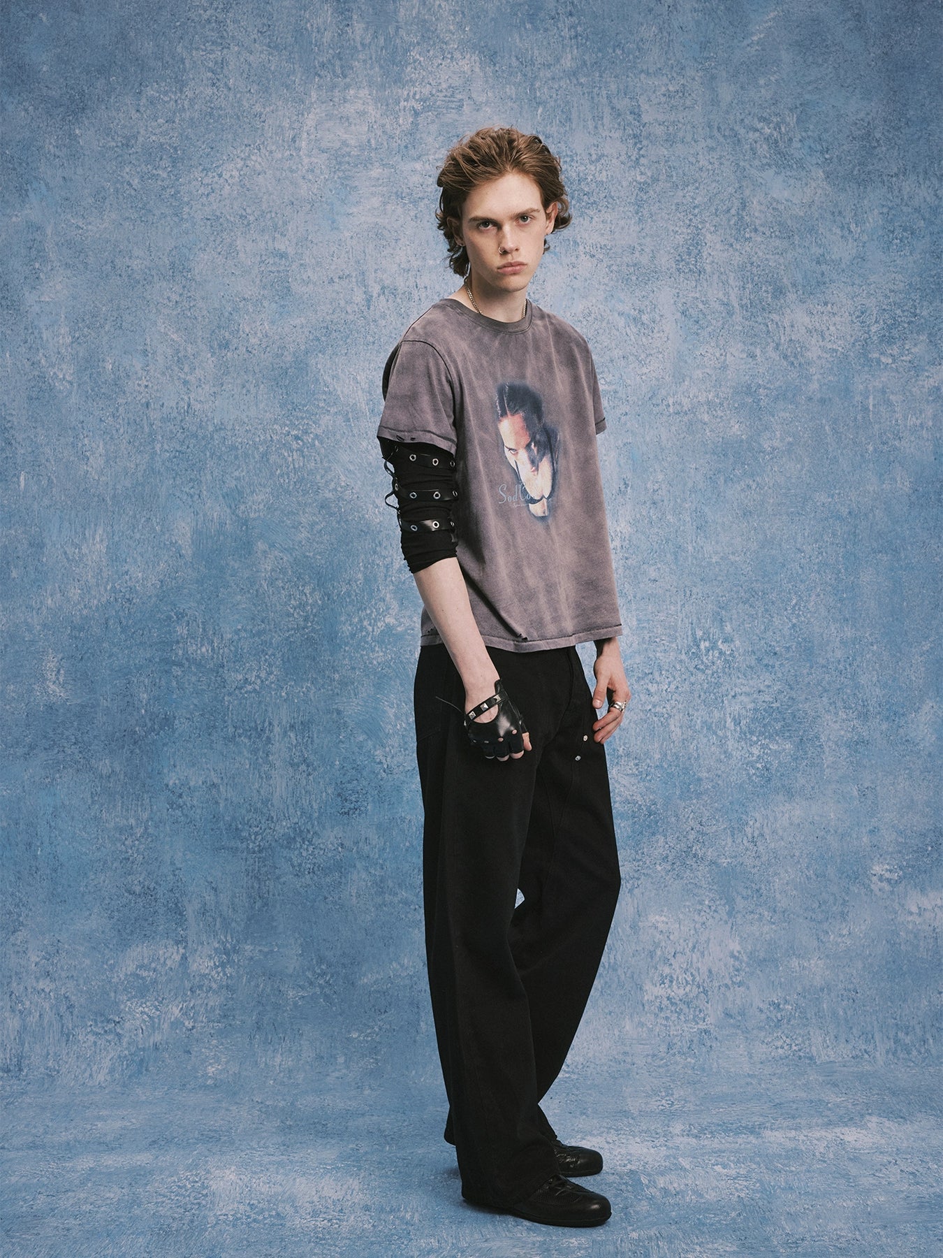 SOD Co. Artwork Print Distressed Washed Tee