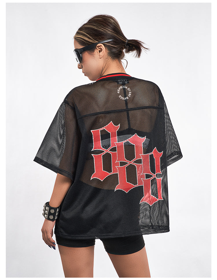 F3F Select 8 Letter Print Mesh Hockey Jersey