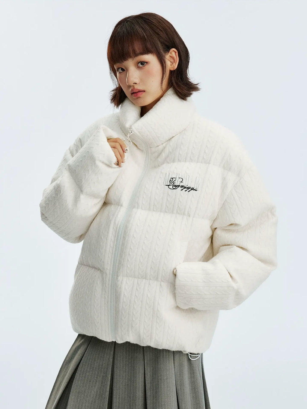 MEDM Cable Knit Down Jacket