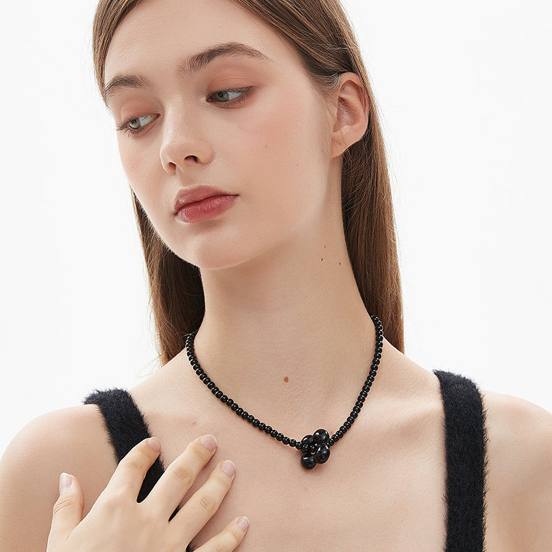 AWE Four-Leaf Clover Beaded Necklace