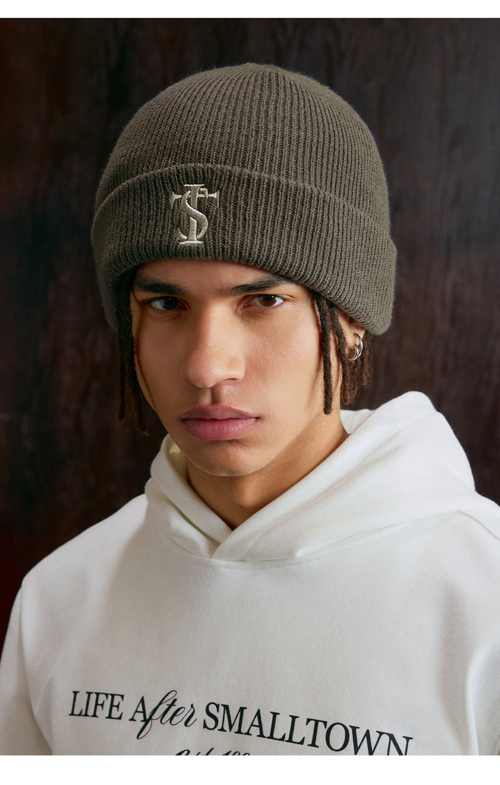 Small Town Kid Basic Logo Embroidery Beanie