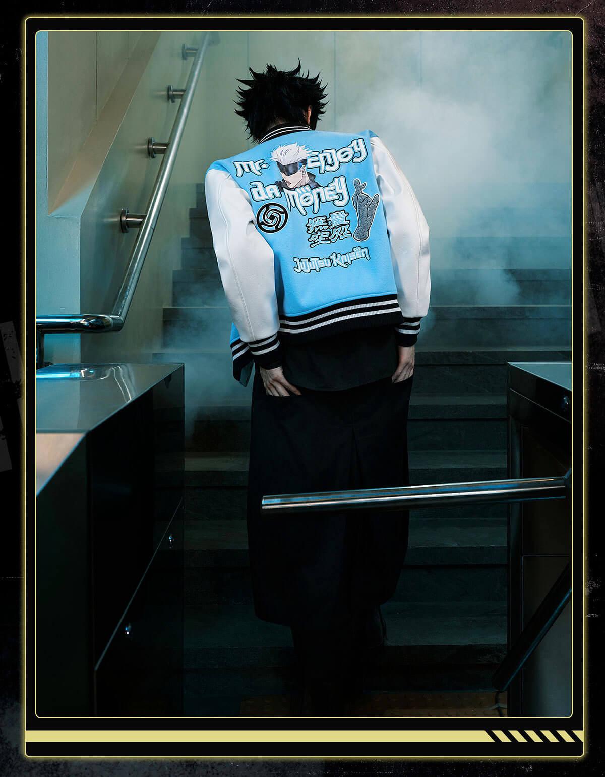 MEDM × Jujutsu Kaisen Character Patch Varsity Jacket