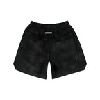 Labt Curved Design Washed Shorts