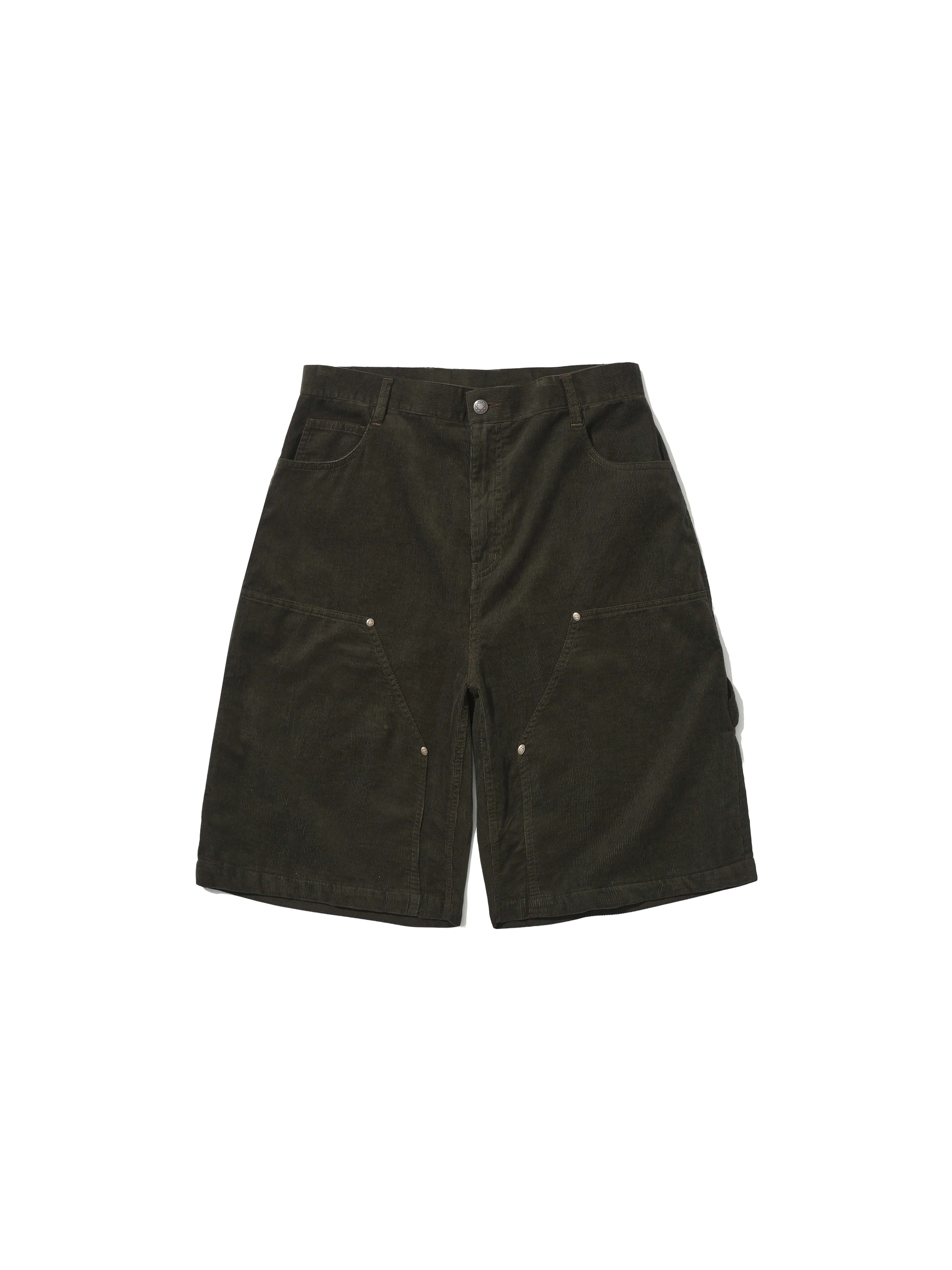 LIBERAFIT Double Knee Patch Corduroy Shorts