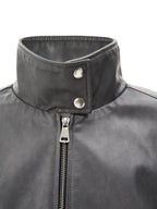 KARMANISTIC Racing Short Leather Jacket