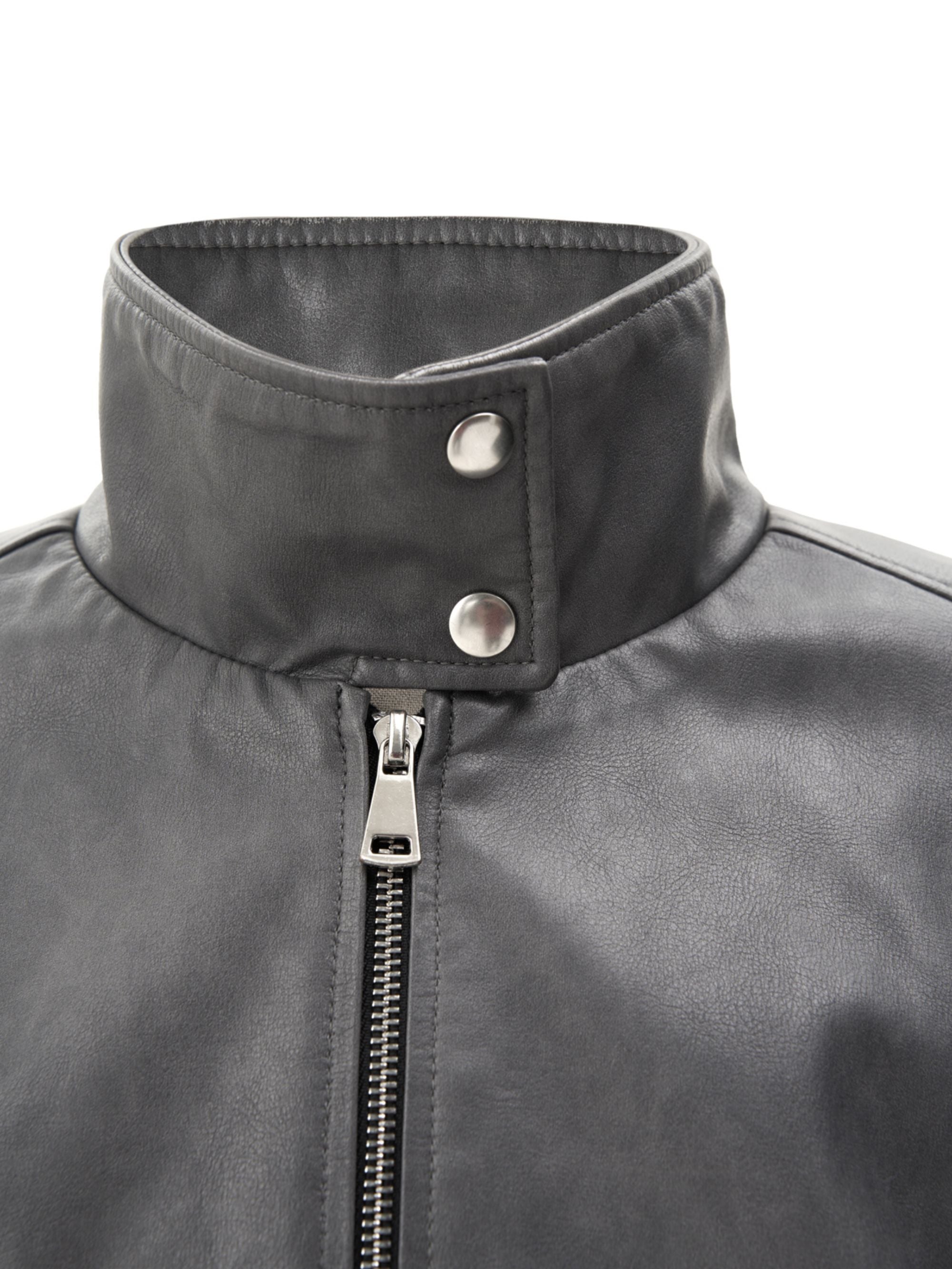 KARMANISTIC Racing Short Leather Jacket
