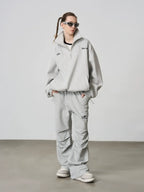 Harsh and Cruel Half Zip Stitched Pullover Sweatshirt